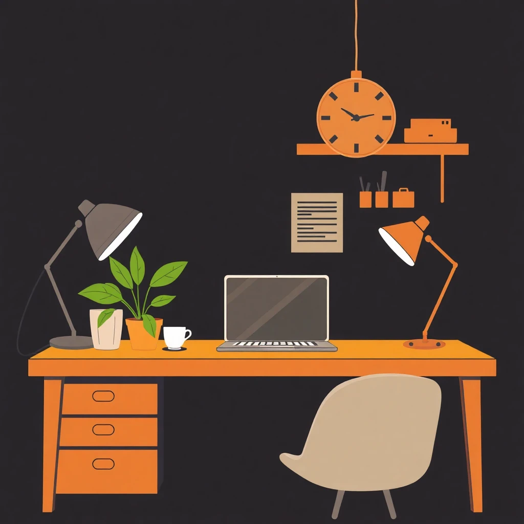 Moderner Heimarbeitsplatz