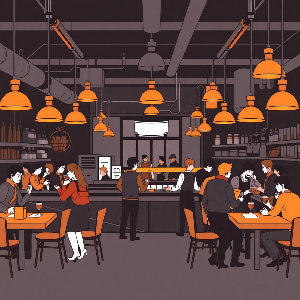 Vibrant hospitality job setting