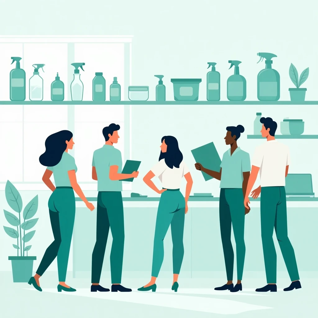 Organized cleaning supplies