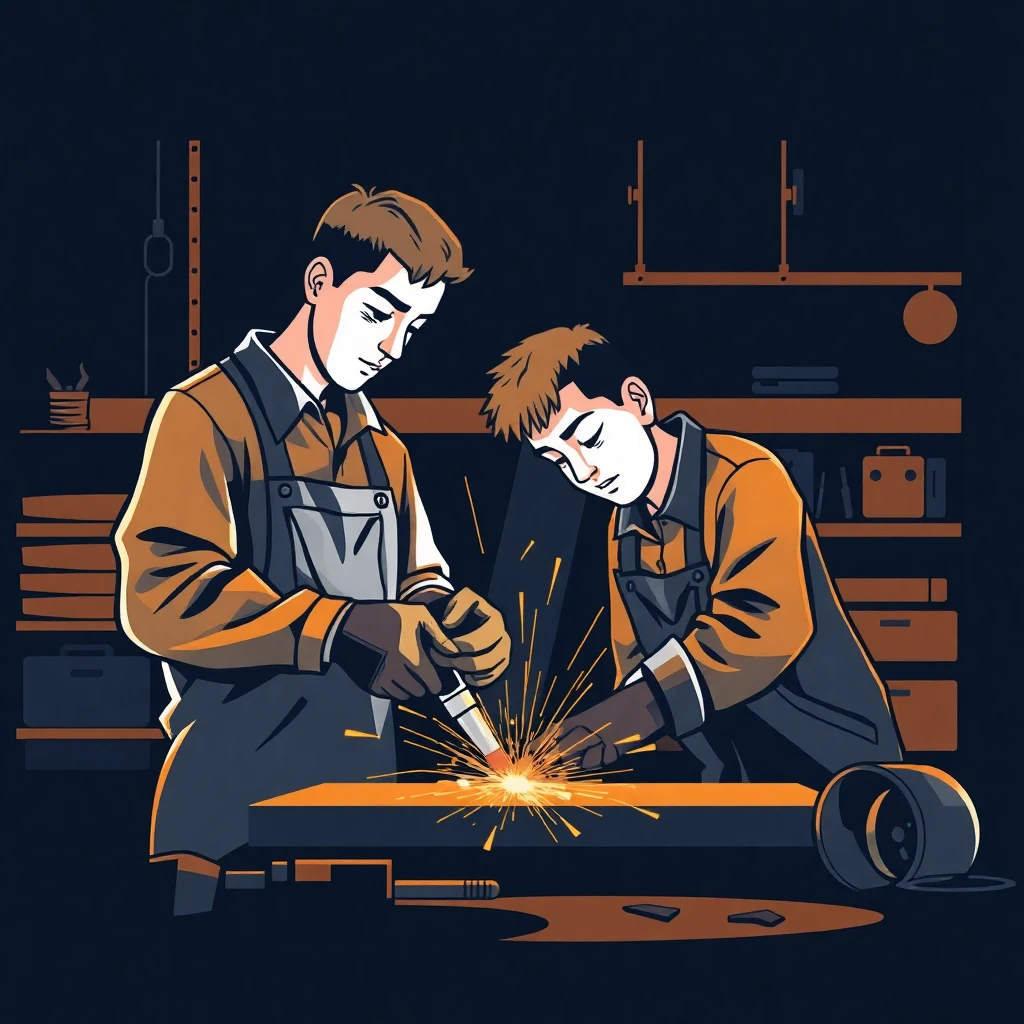 Apprentice learning welding