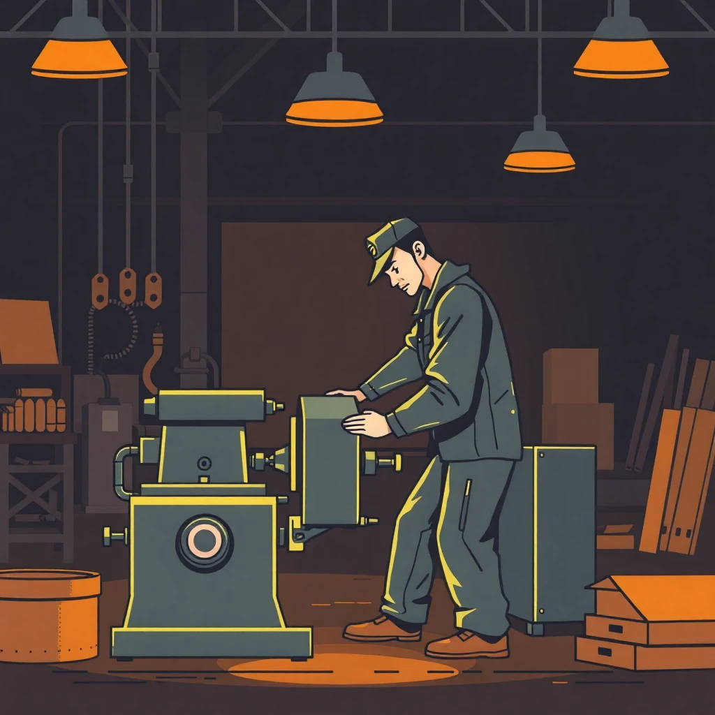 Skilled tradesperson at work