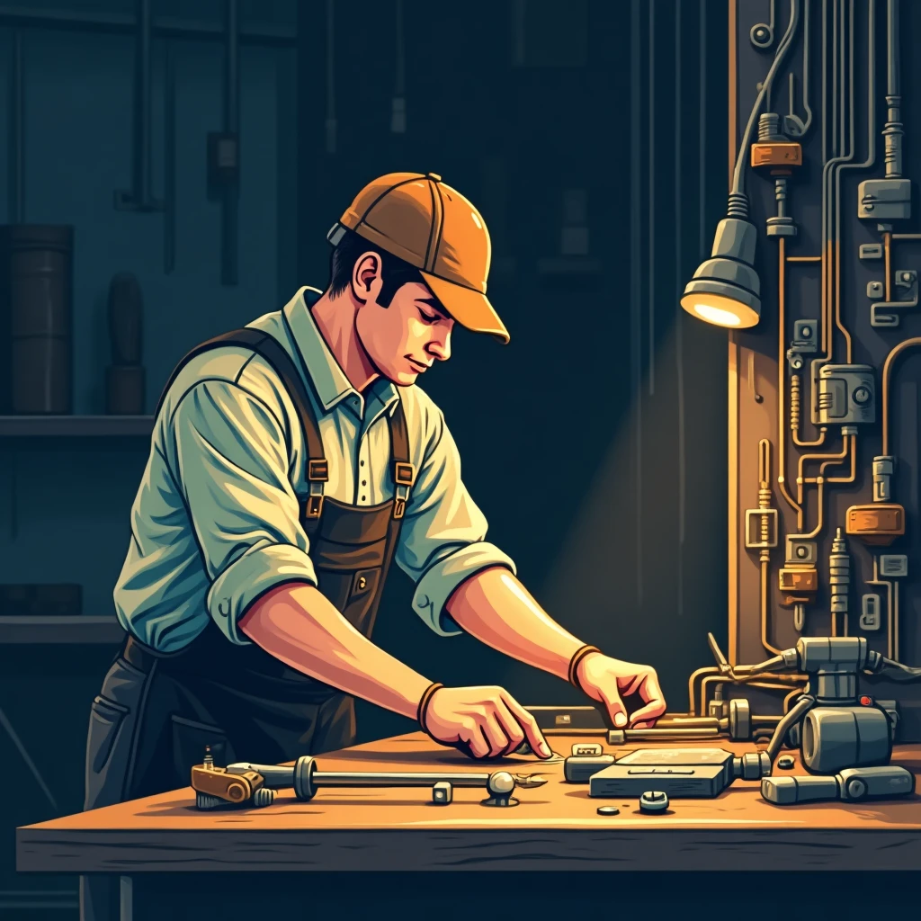 Electrical assembler at work