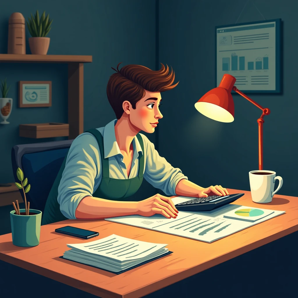 Accountant's workspace