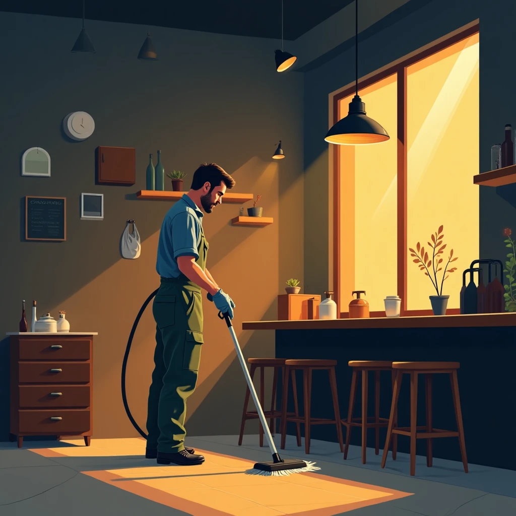 Trabajo flexible en cafetería