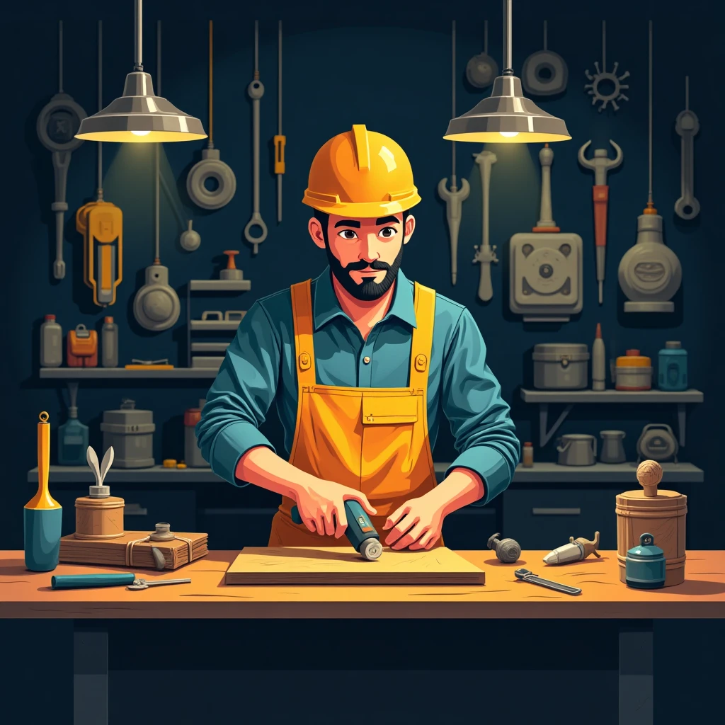 Técnico mecánico en acción