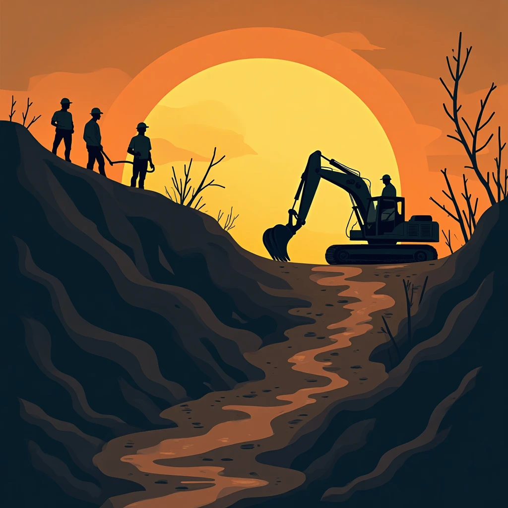 Construcción de sótanos en progreso