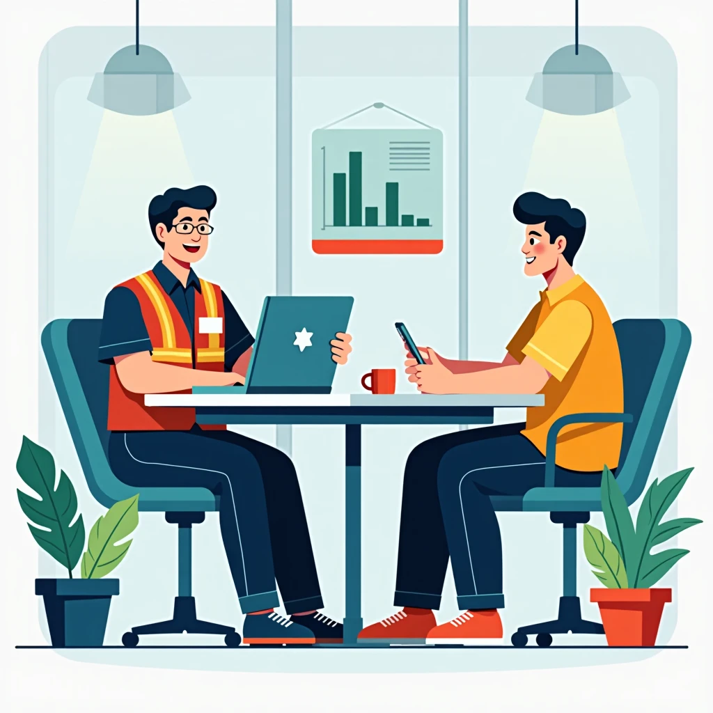 Ambiente de trabajo de guardia de seguridad y Dasher