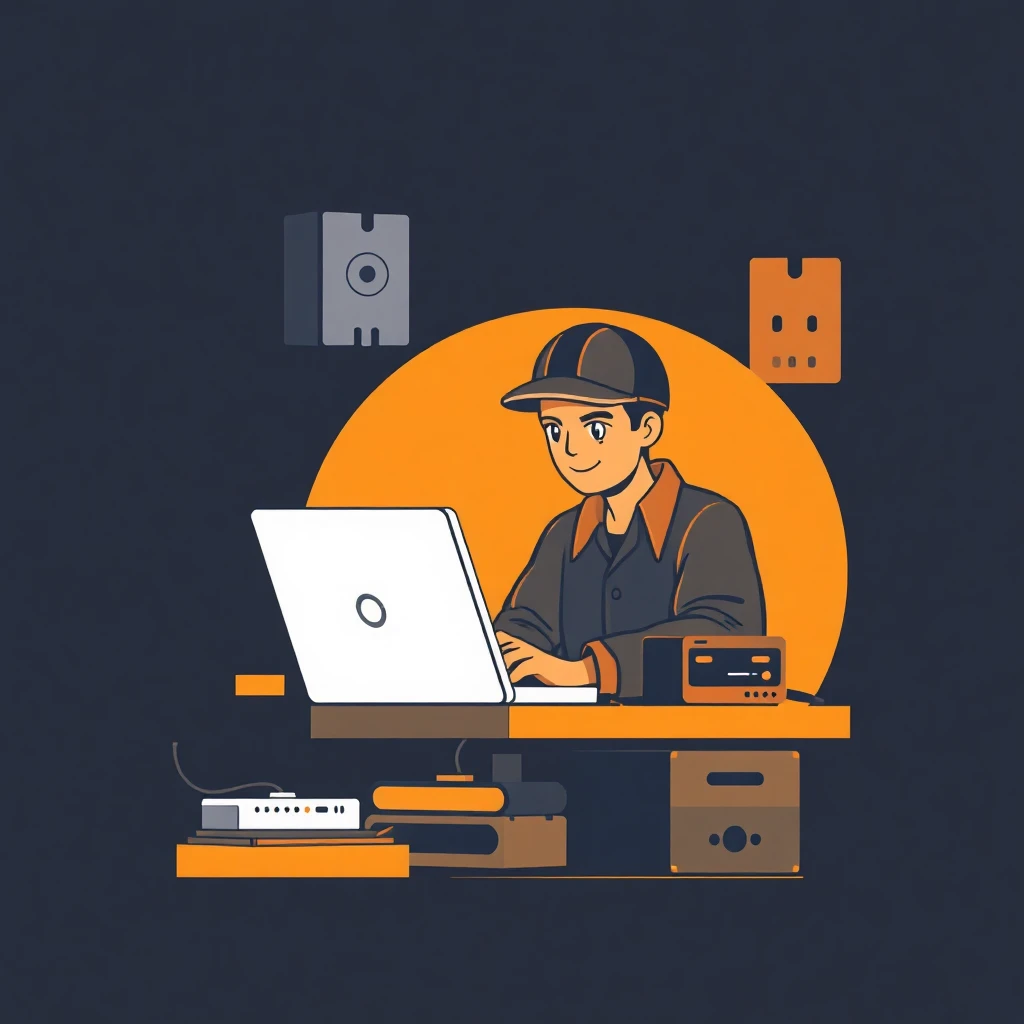 Técnico de TI em ação