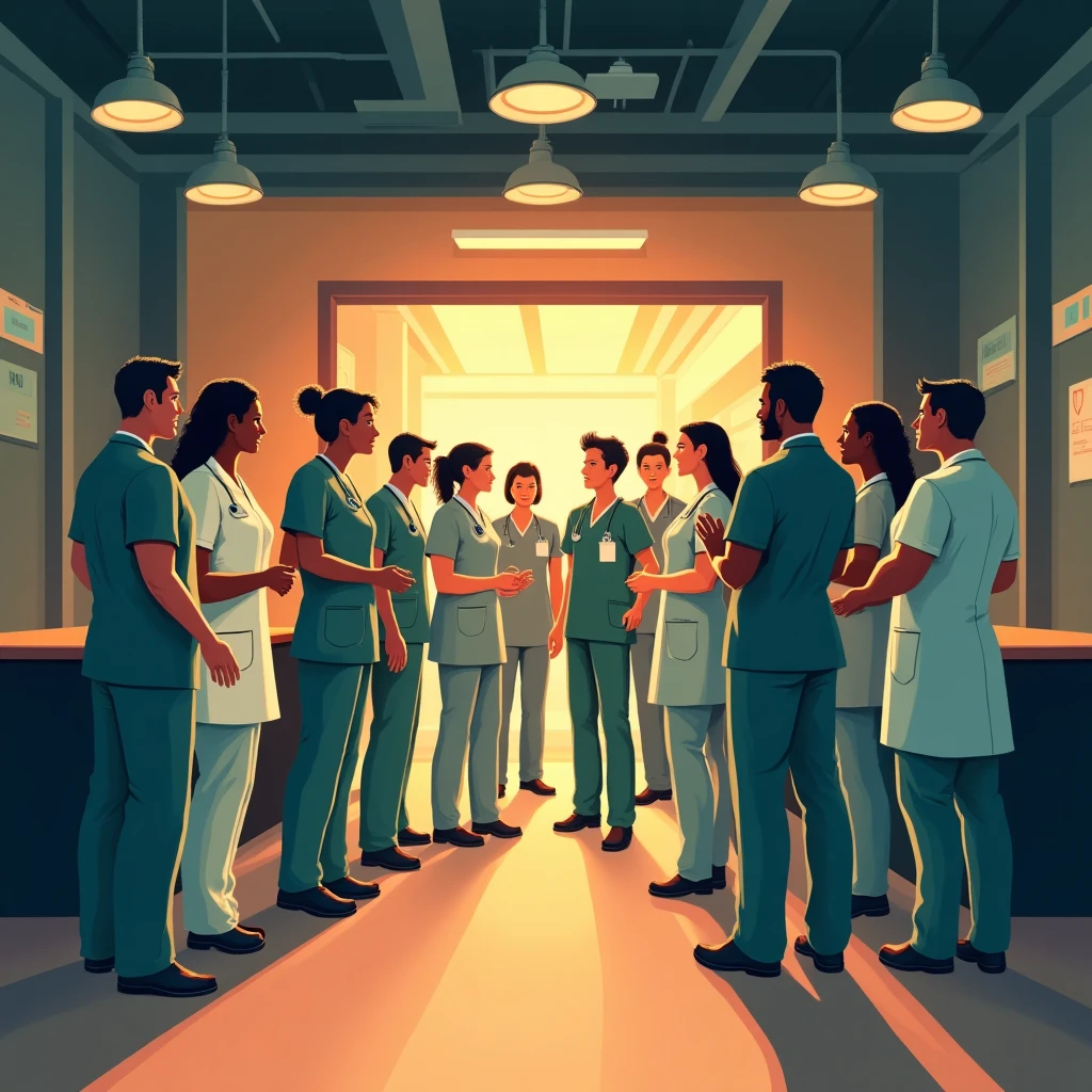 Team of nurses in hospital