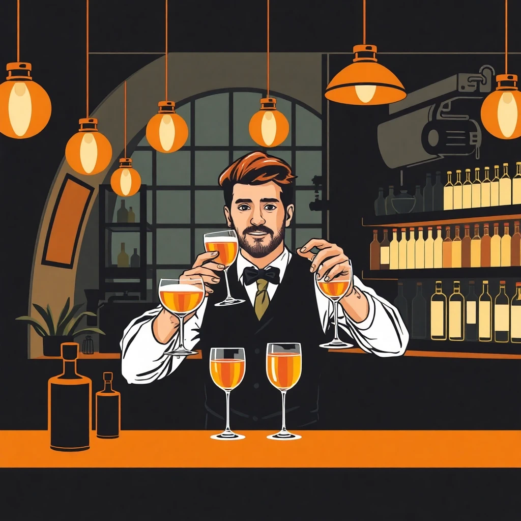 Ambiente de trabajo en un bar