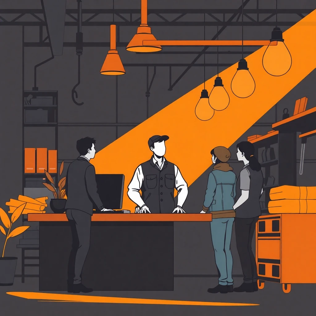 Gerente em recepção de hotel