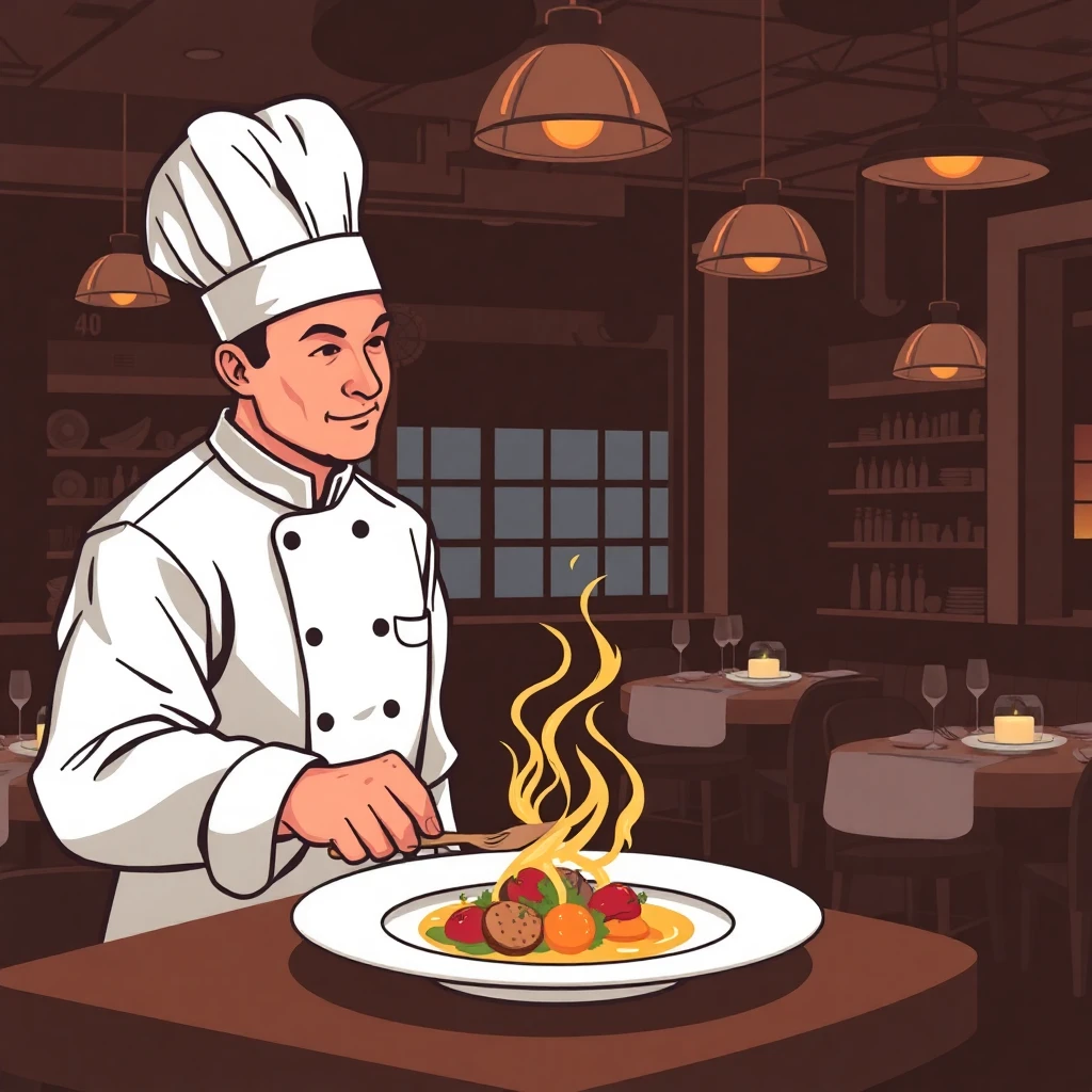 Chef in a restaurant