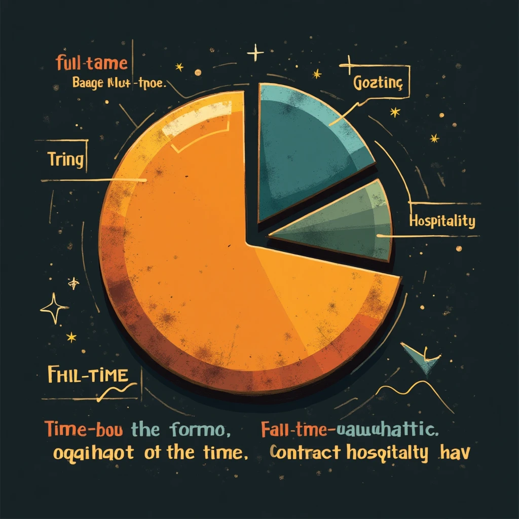 Job type distribution in hospitality