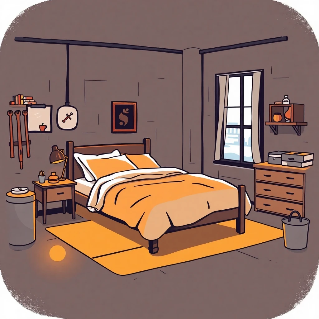 Live-in housekeeper room