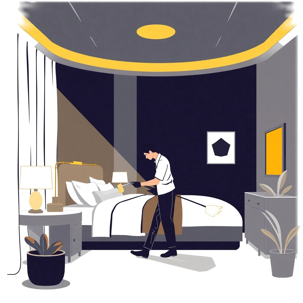 Premium housekeeping job setting