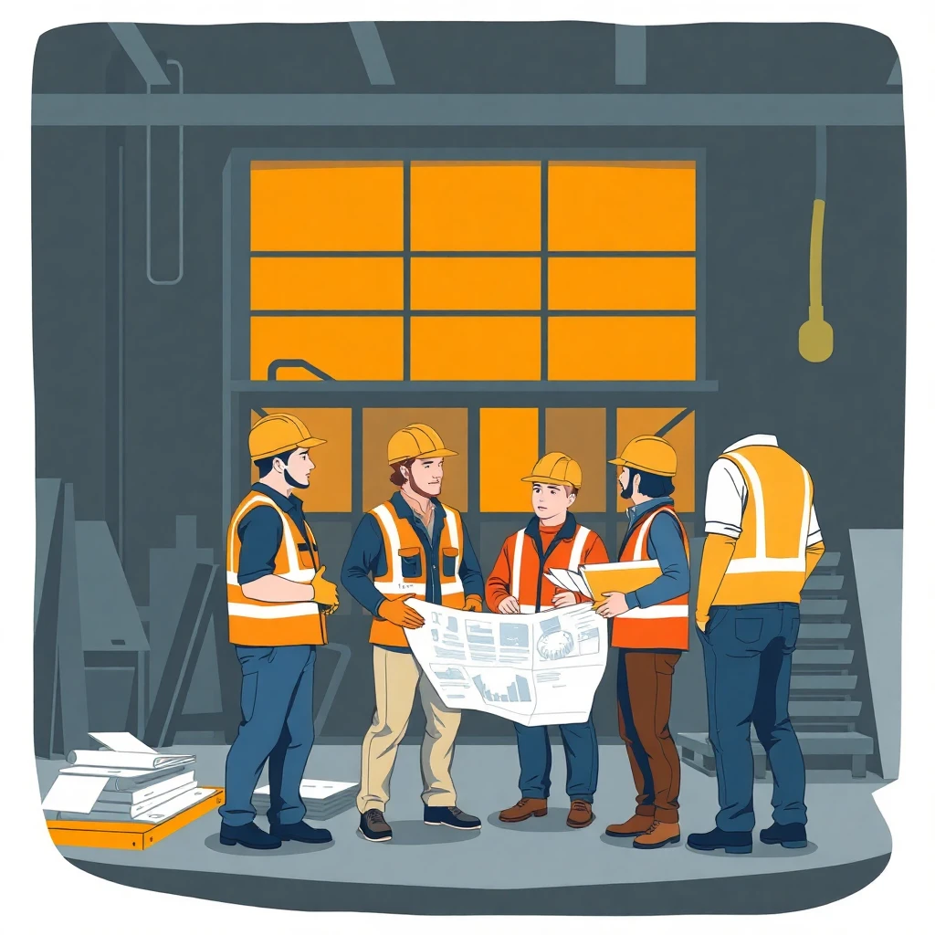 Construction workers on-site