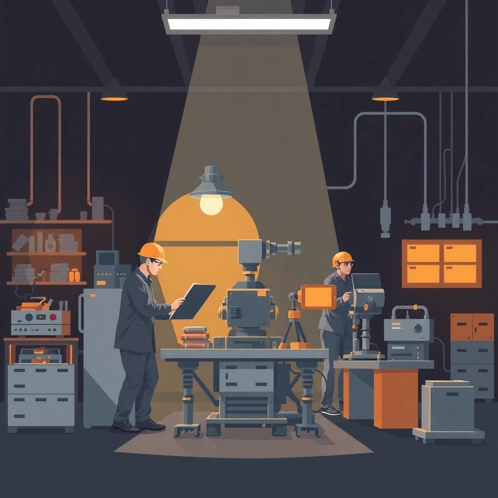 Colaboración de ingenieros en alta tecnología