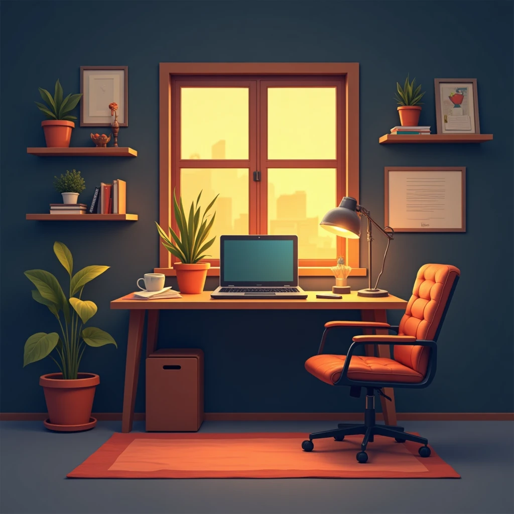 Relaxing home office