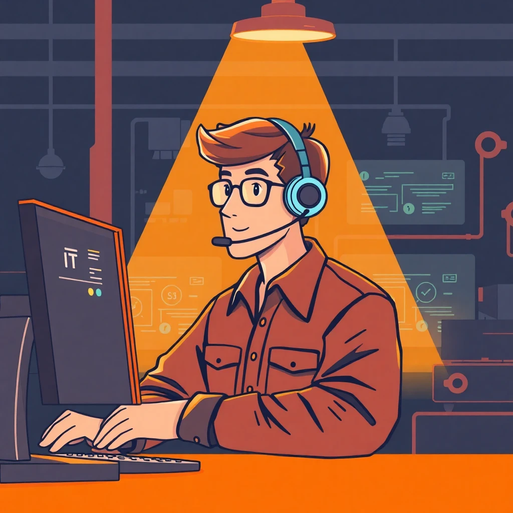 IT support specialist at work