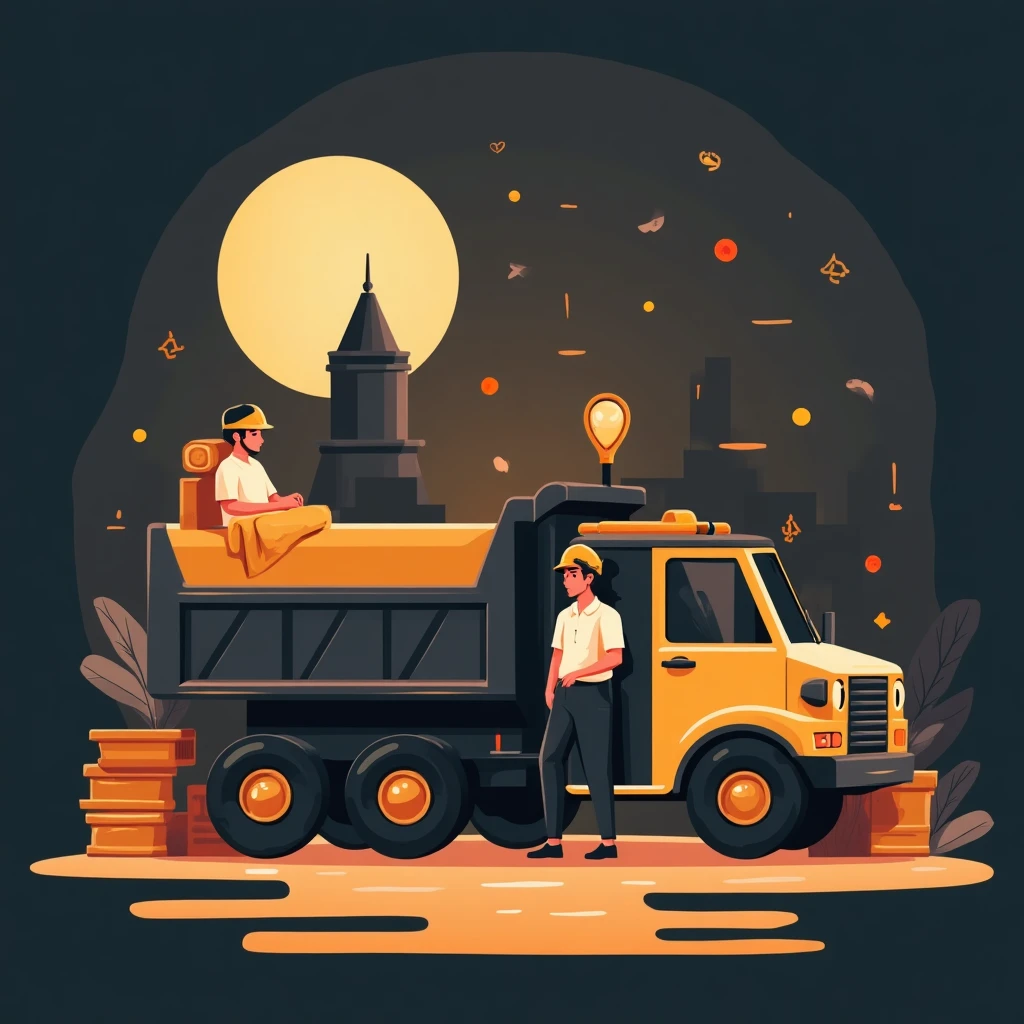 配達員が荷物を運ぶ様子