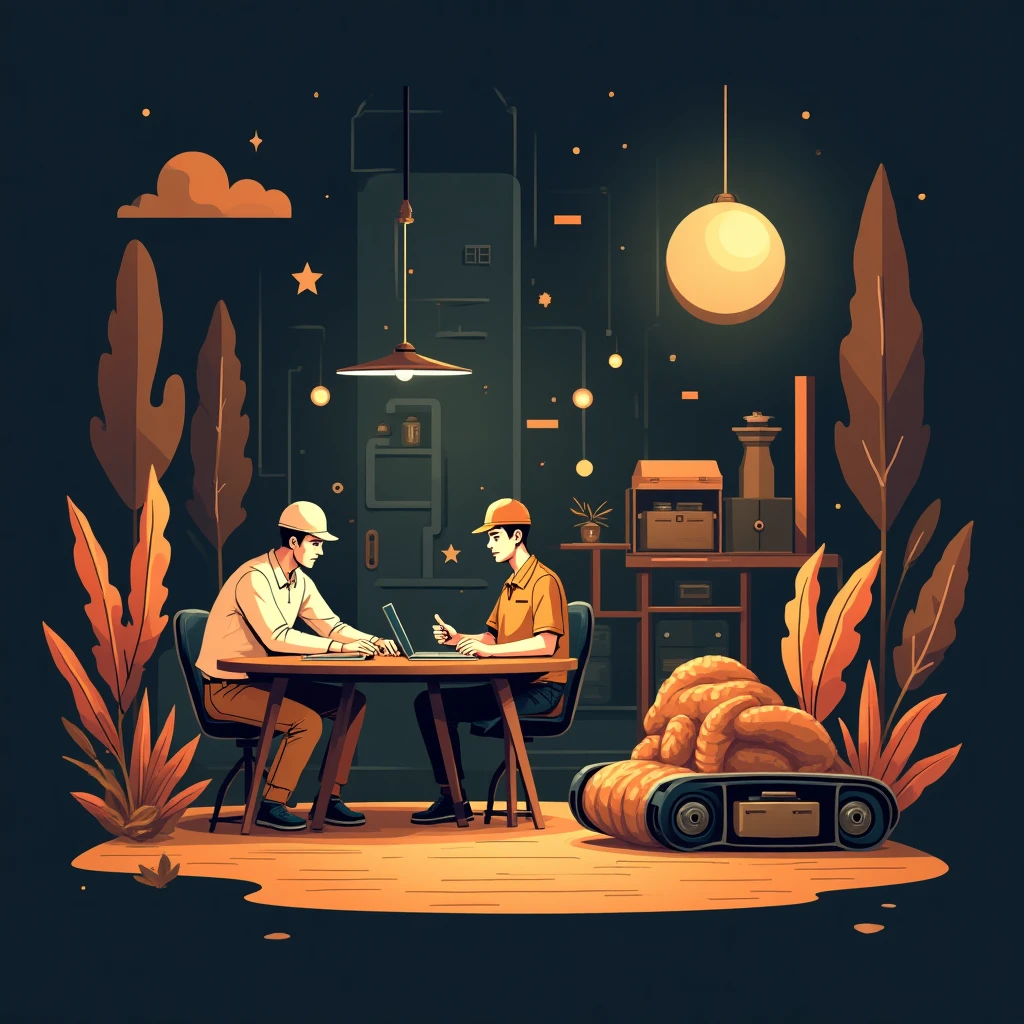 夜間シフトのスタッフ