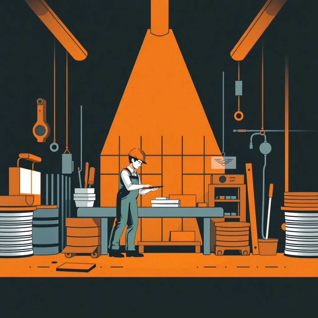 倉庫内でのフォークリフト操作