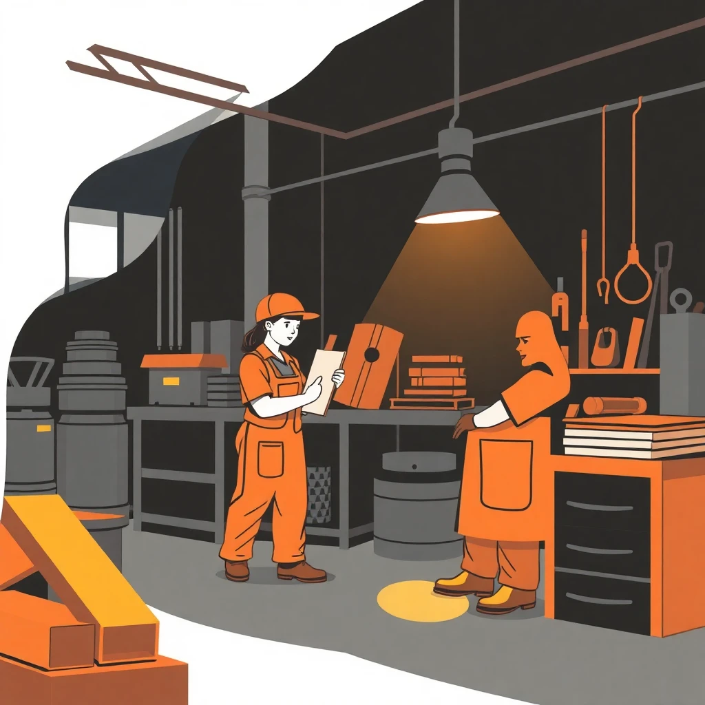 倉庫で働く作業員