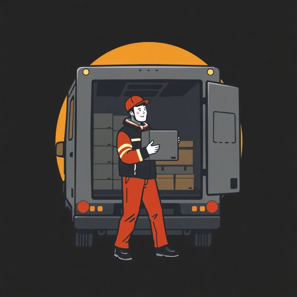 Arbeiten als Kurierfahrer im Frühling