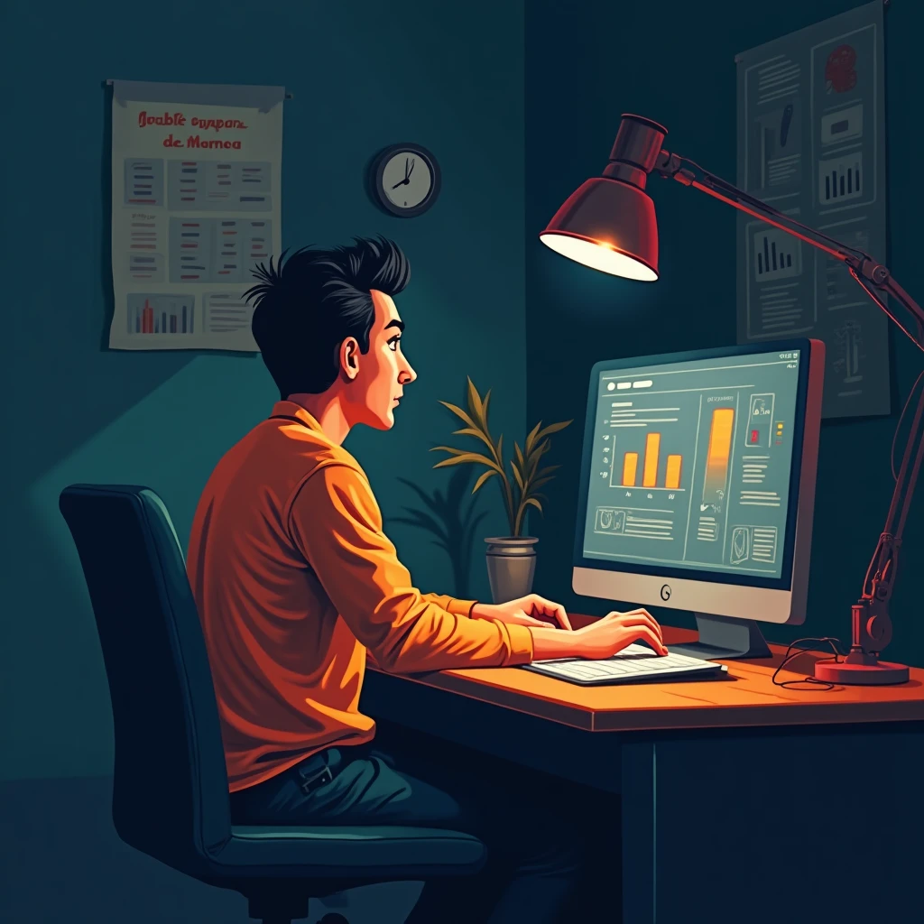 Ingeniero remoto trabajando desde casa