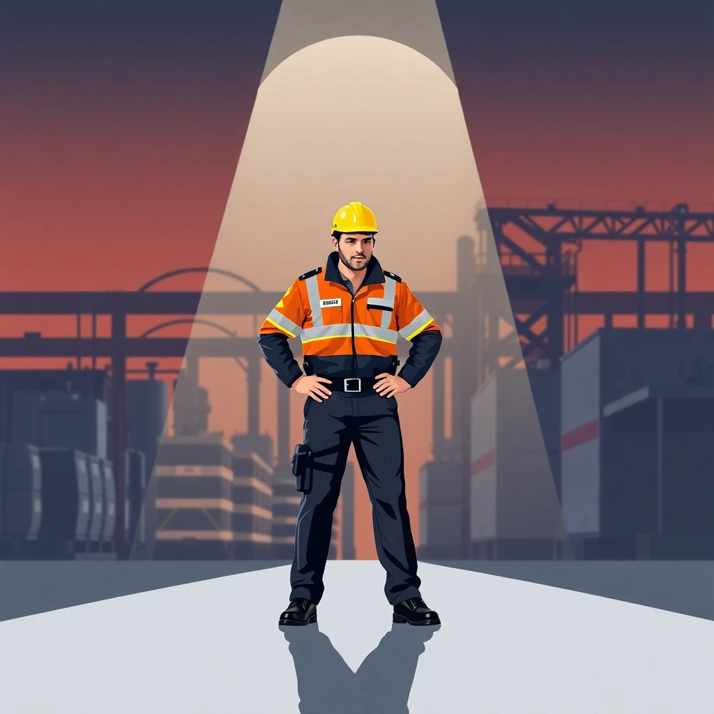 Guardia de seguridad en patrulla