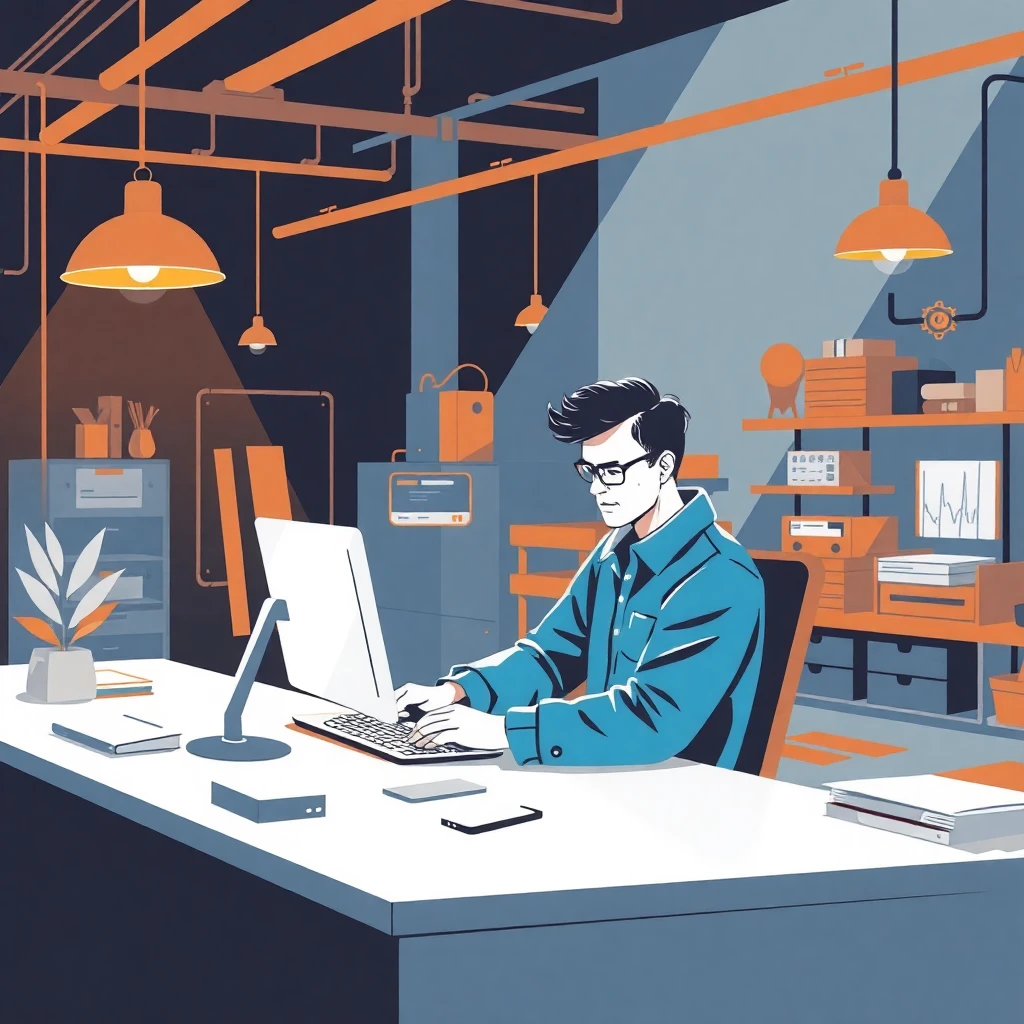 Ingeniero de IA en un entorno de trabajo premium