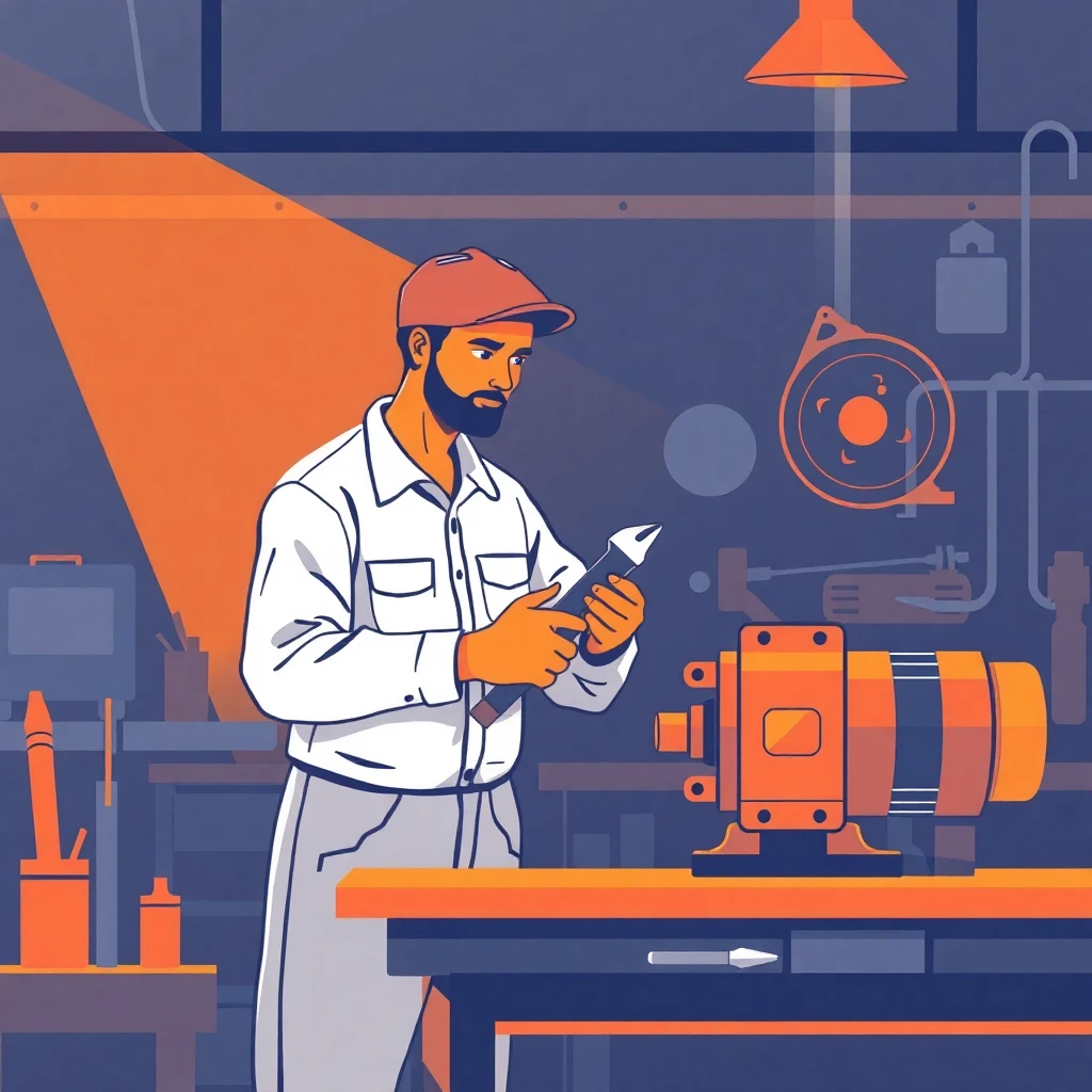 Técnico de mantenimiento en acción