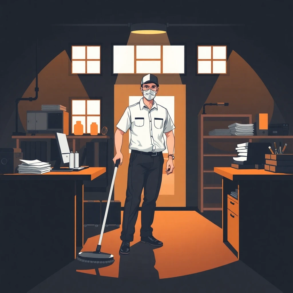 Nettoyeur dans un bureau