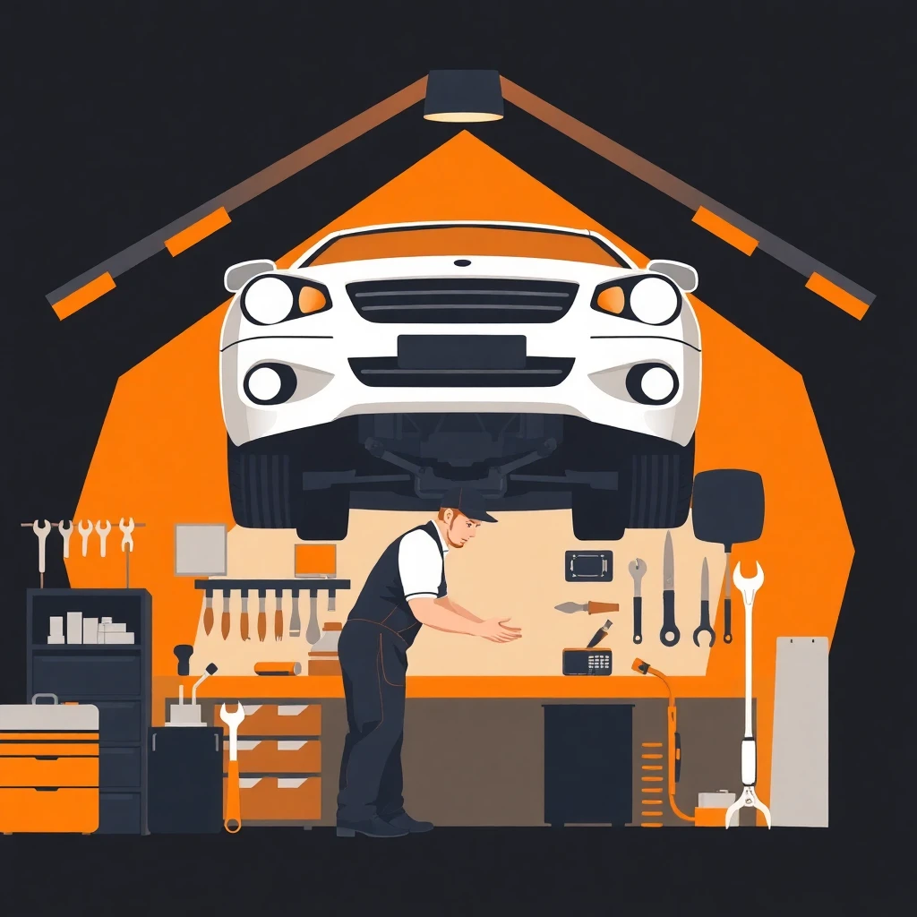 Mécanicien automobile au travail