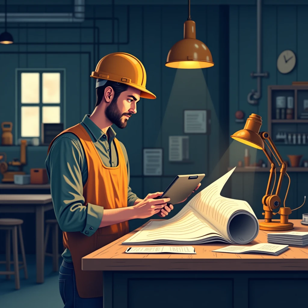 Ouvrier en production