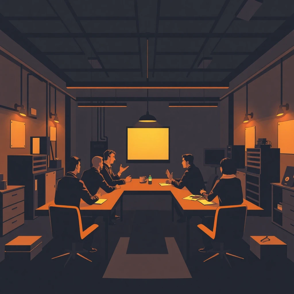 Réunion de travailleurs