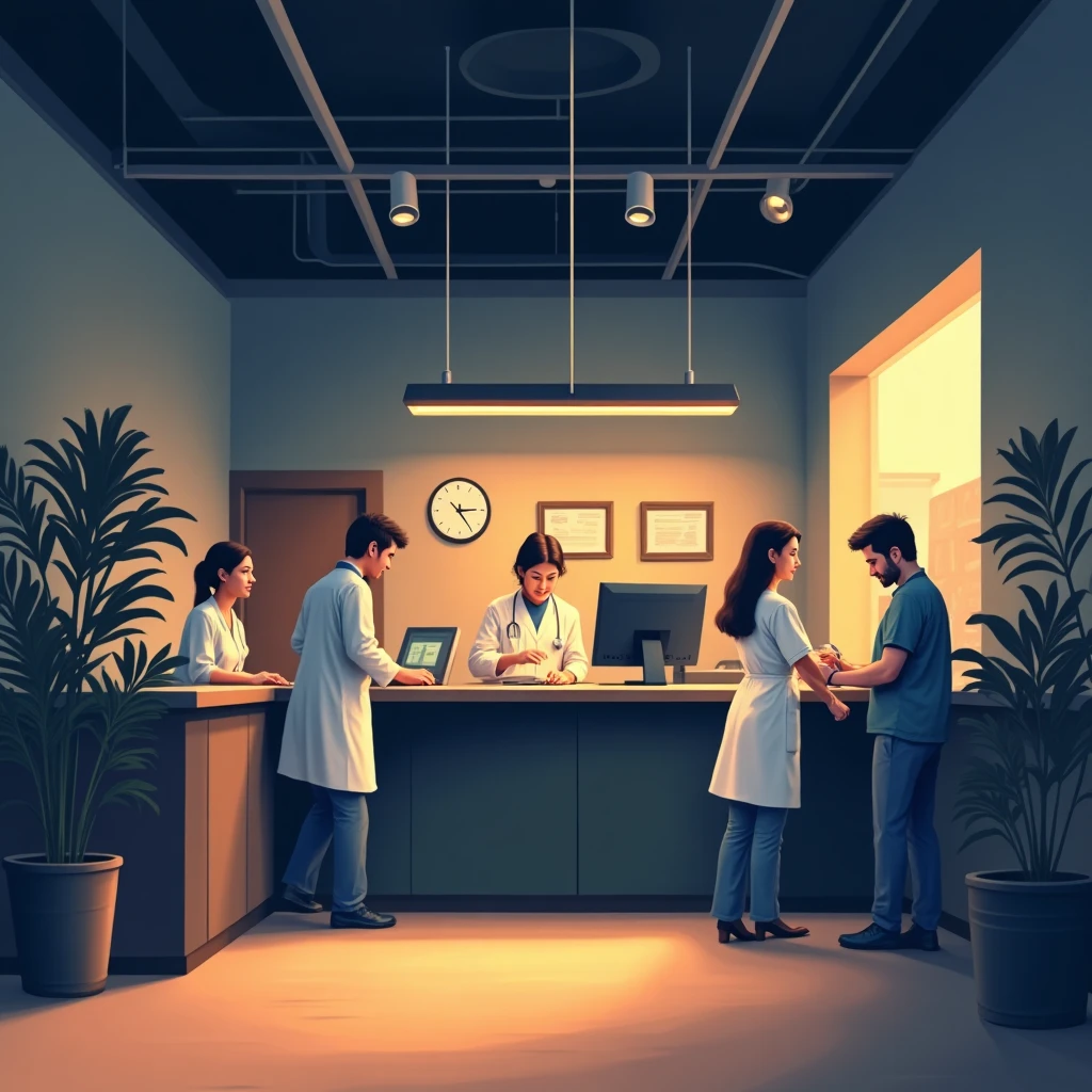 Environnement de travail hospitalier moderne