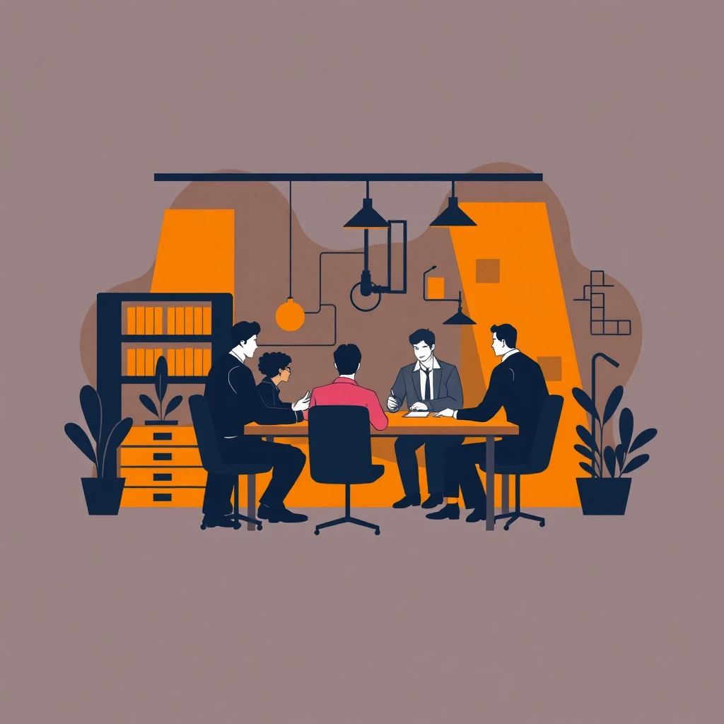 Discussion d'équipe en milieu de travail