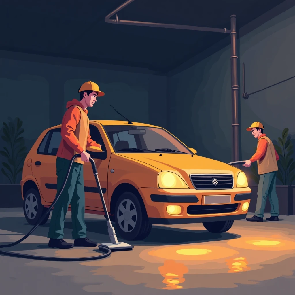 Limpieza de coches de alquiler