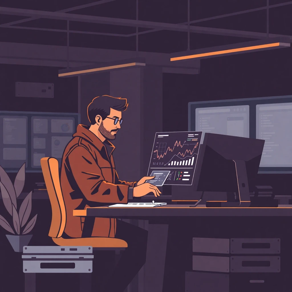 Ingeniero de software analizando datos