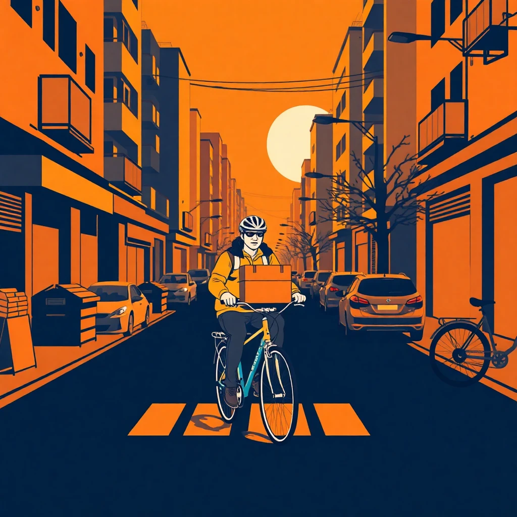 Repartidor en primavera