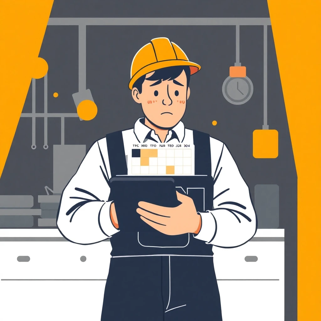 Trabajador revisando su horario