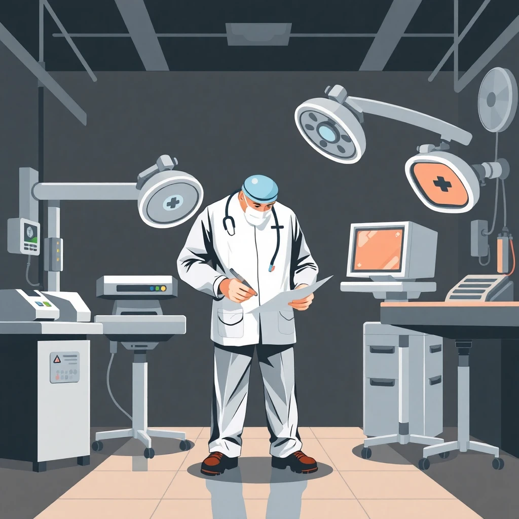 Profesional de la salud revisando notas