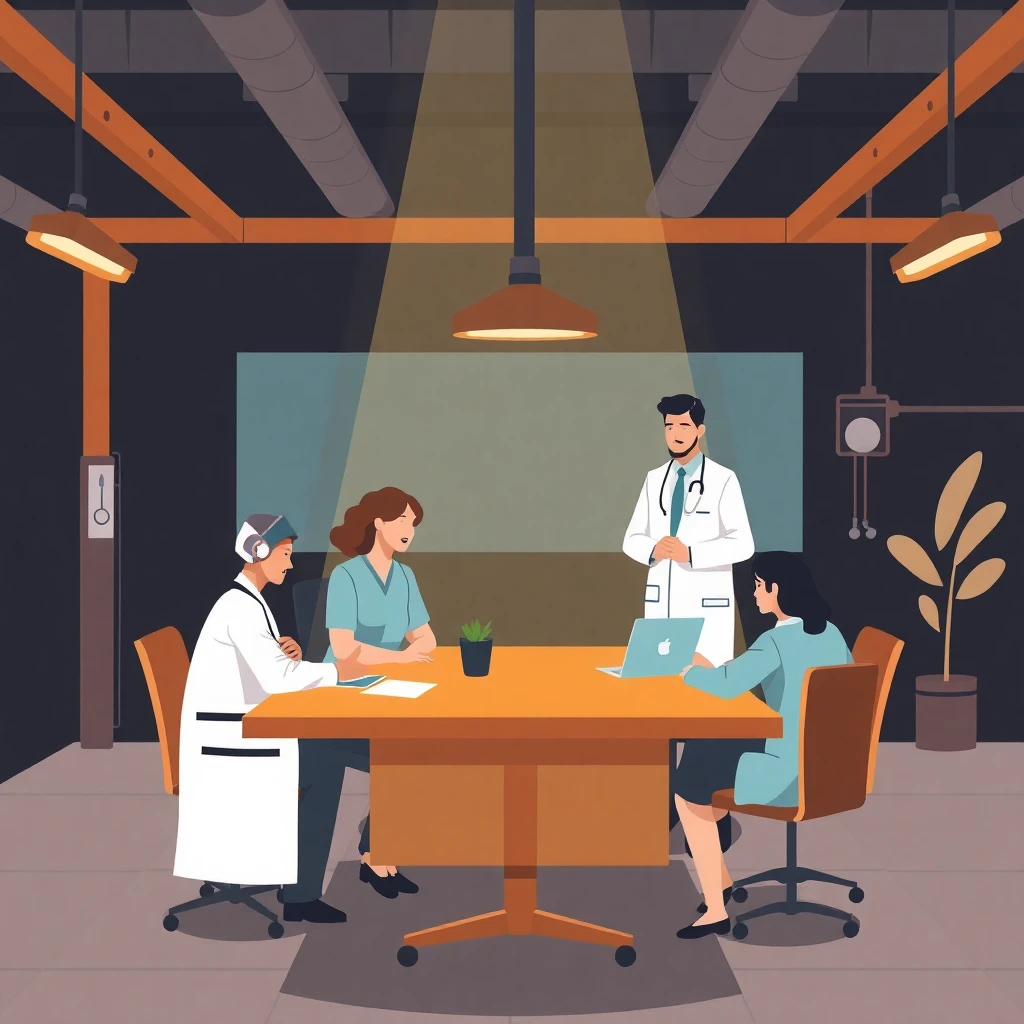 Equipo médico colaborando