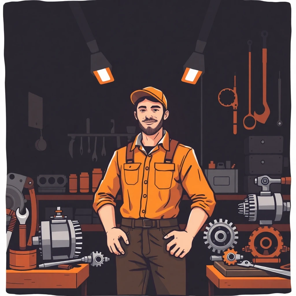 Ouvrier dans un atelier