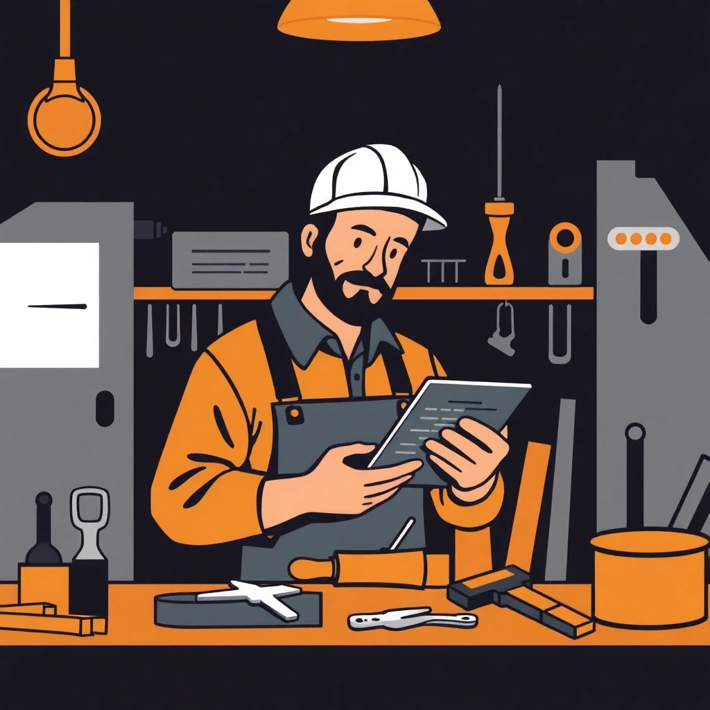 Tradesperson comparing job offers