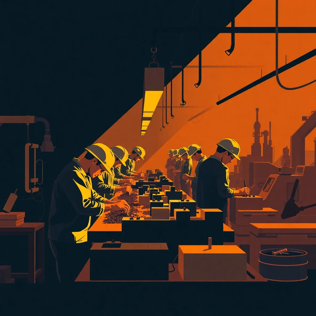 Efficient factory line work