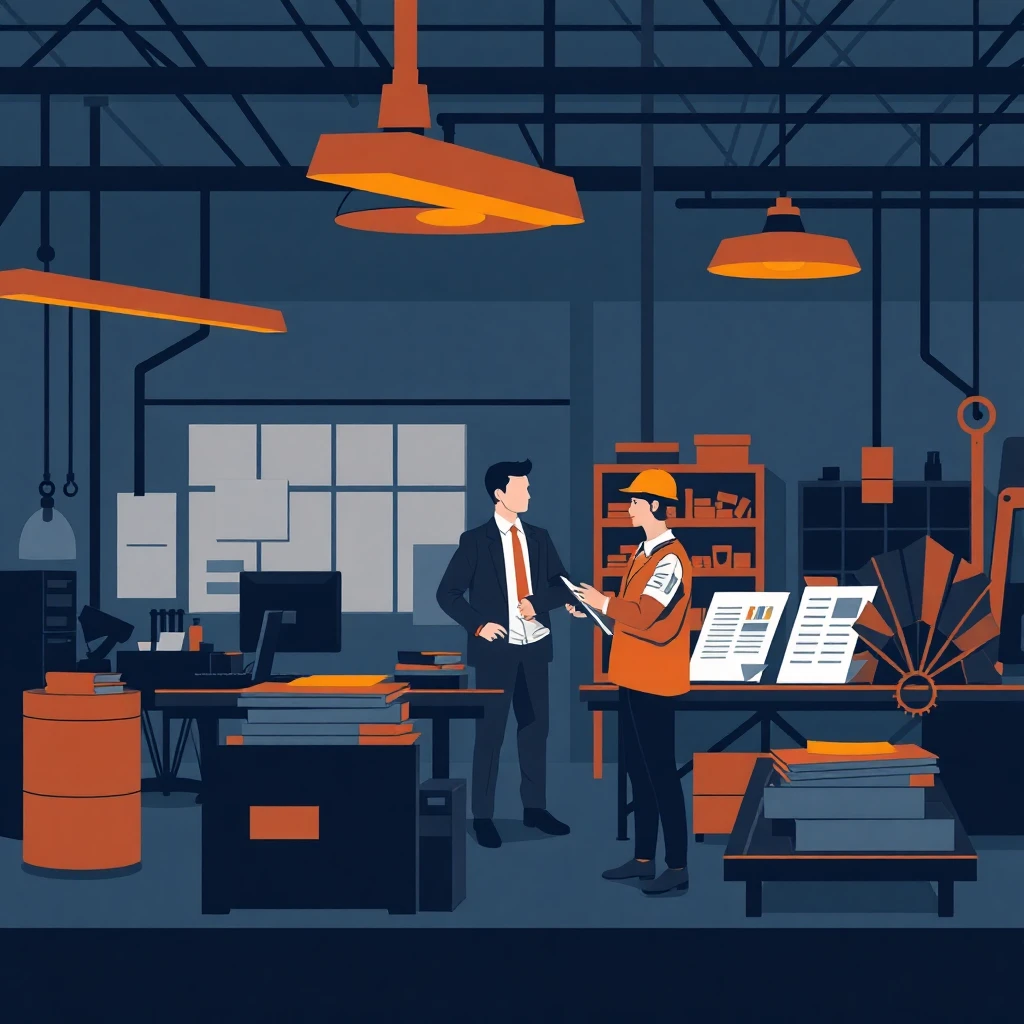 Manager in a manufacturing plant