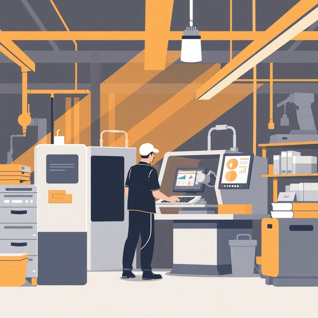 Machine operator at work