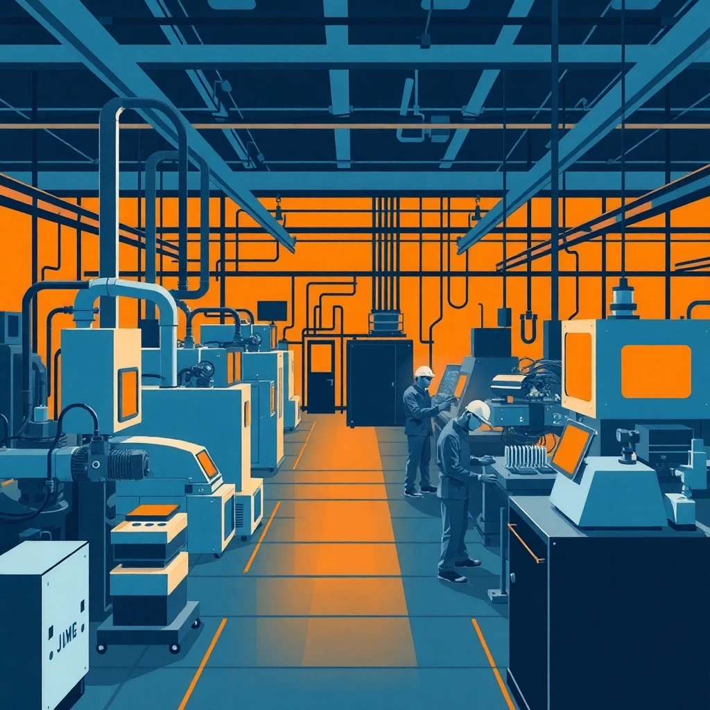 High-tech manufacturing plant